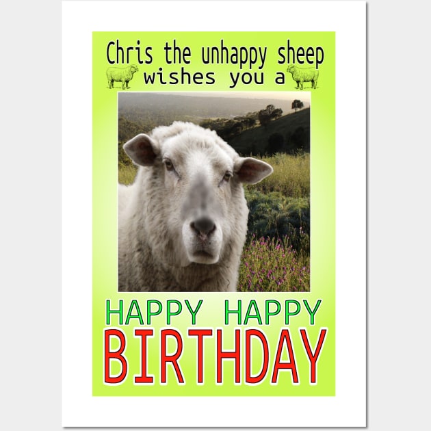 Father Ted Birthday Sheep Wall Art by Loganferret